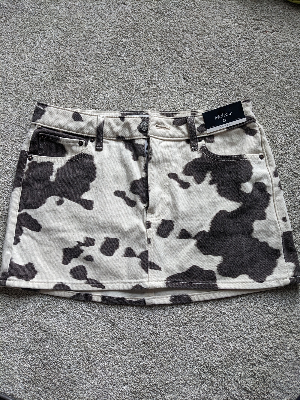 Abercrombie & Fitch Mini Skirt - Cowhide Print